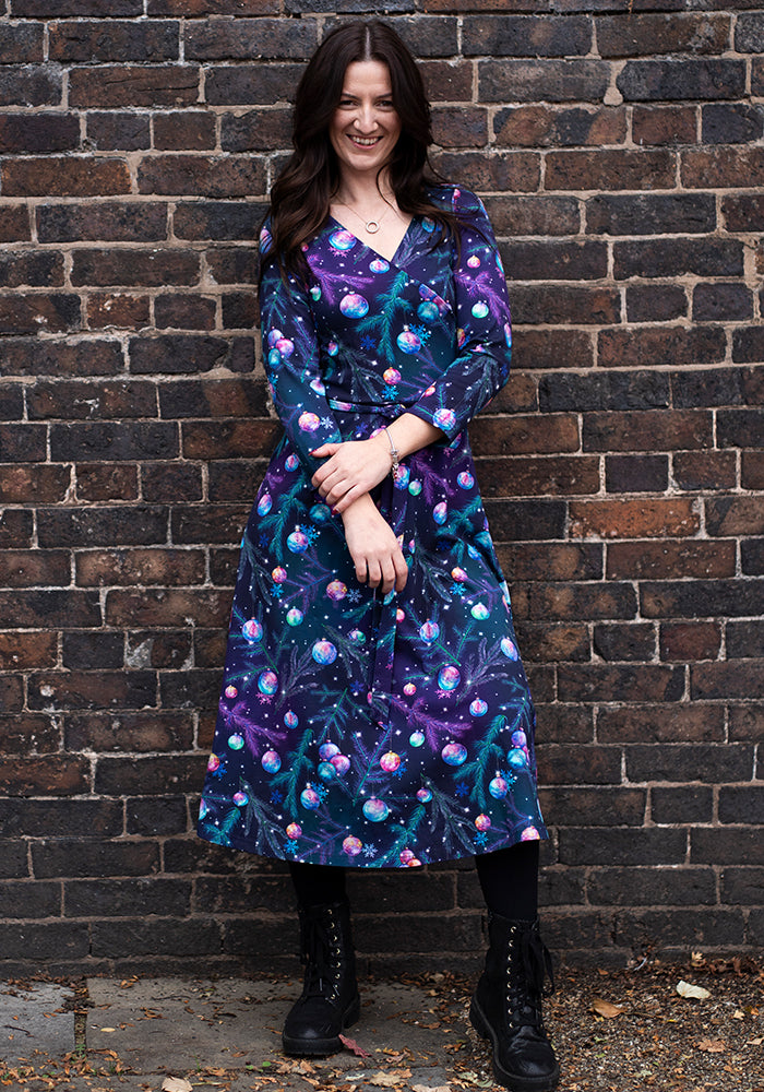 Oberon Baubles Print Midi Cotton Dress