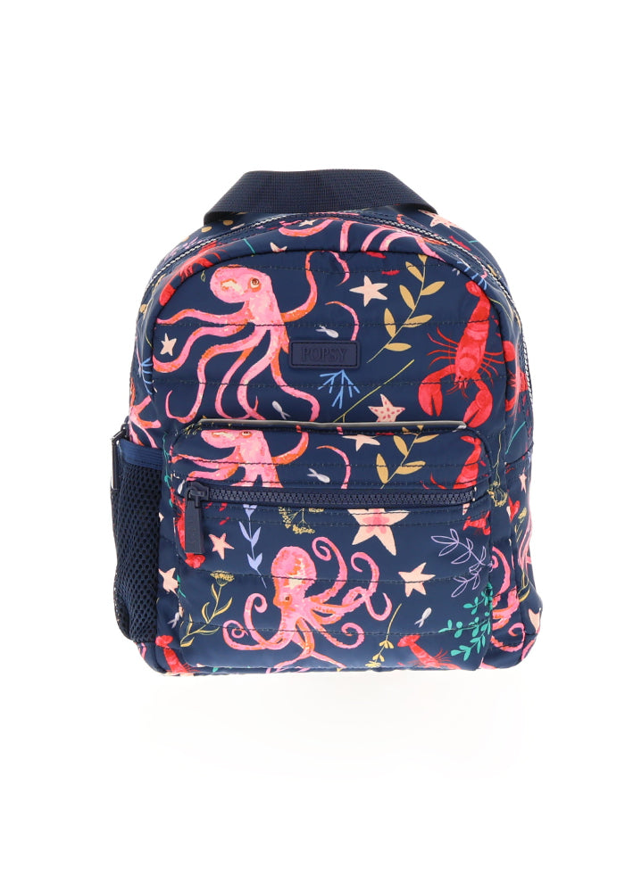 Front view of Octopus Print Mini Backpack