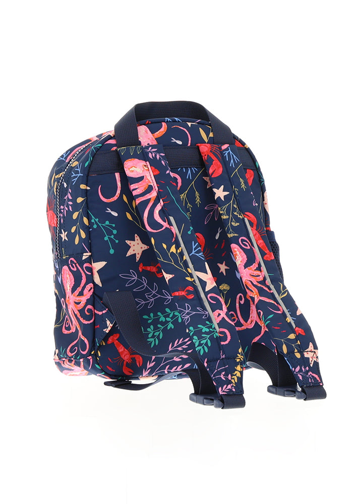 Third angle of Octopus Print Mini Backpack