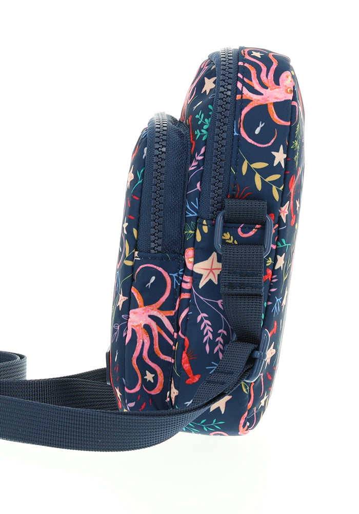 Second angle of Octopus Print Phone Pocket Bag