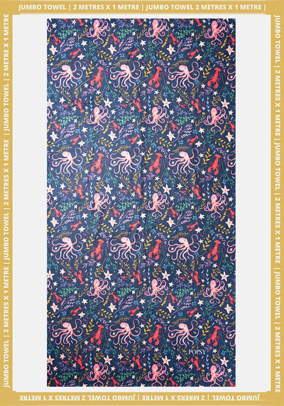 Octopus Print Jumbo Bath Sheet
