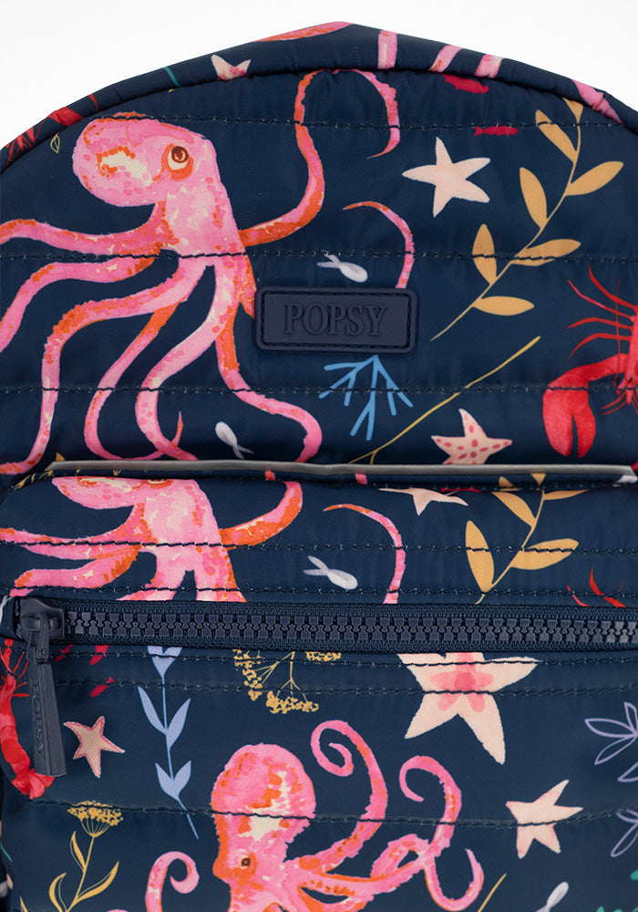 Second angle of Octopus Print Mini Backpack