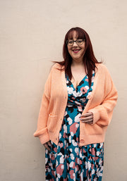 Odine Pretty Animal Print Tiered Hem Midi Dress