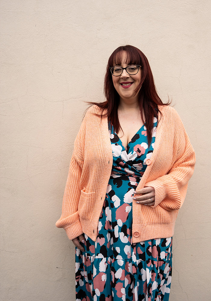 Odine Pretty Animal Print Tiered Hem Midi Dress