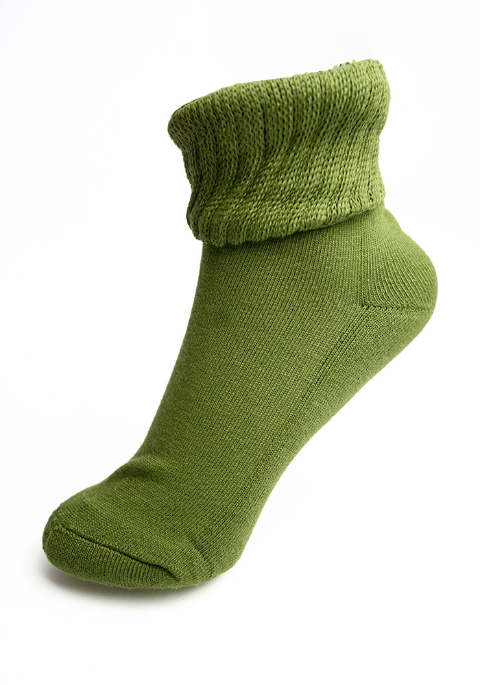 Olive Green Slouchy Boots Socks