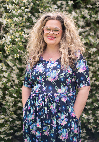 Onila Pretty Crystals Print Midi Dress
