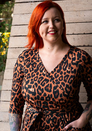 Anouk Natural Animal Print Dress