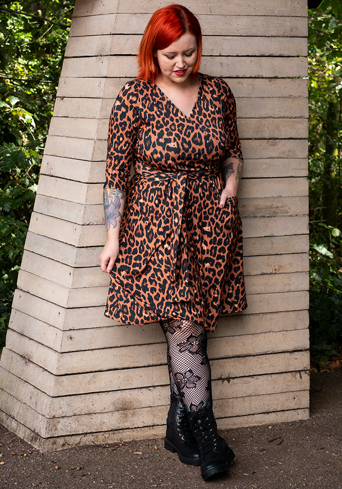 Ninth angle of Anouk Natural Animal Print Dress