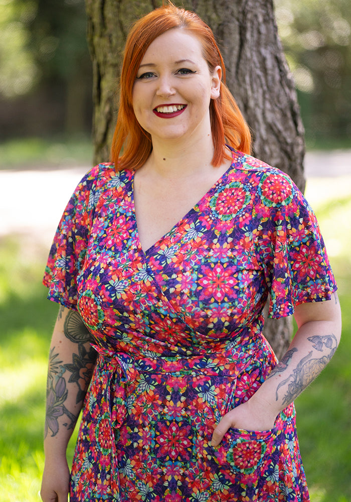 Oona Kaleidoscope Print Midi Dress