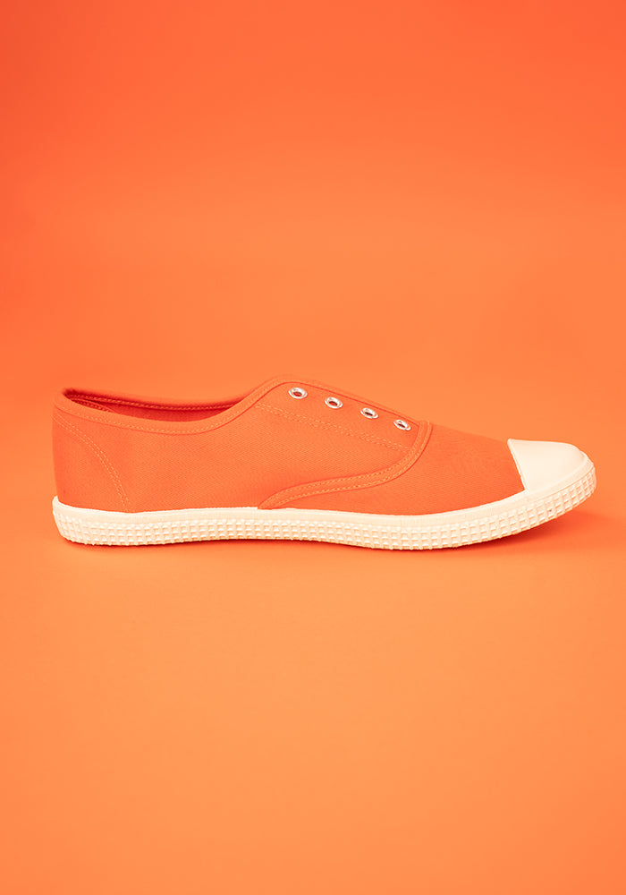 Orange Slip On Plimsole