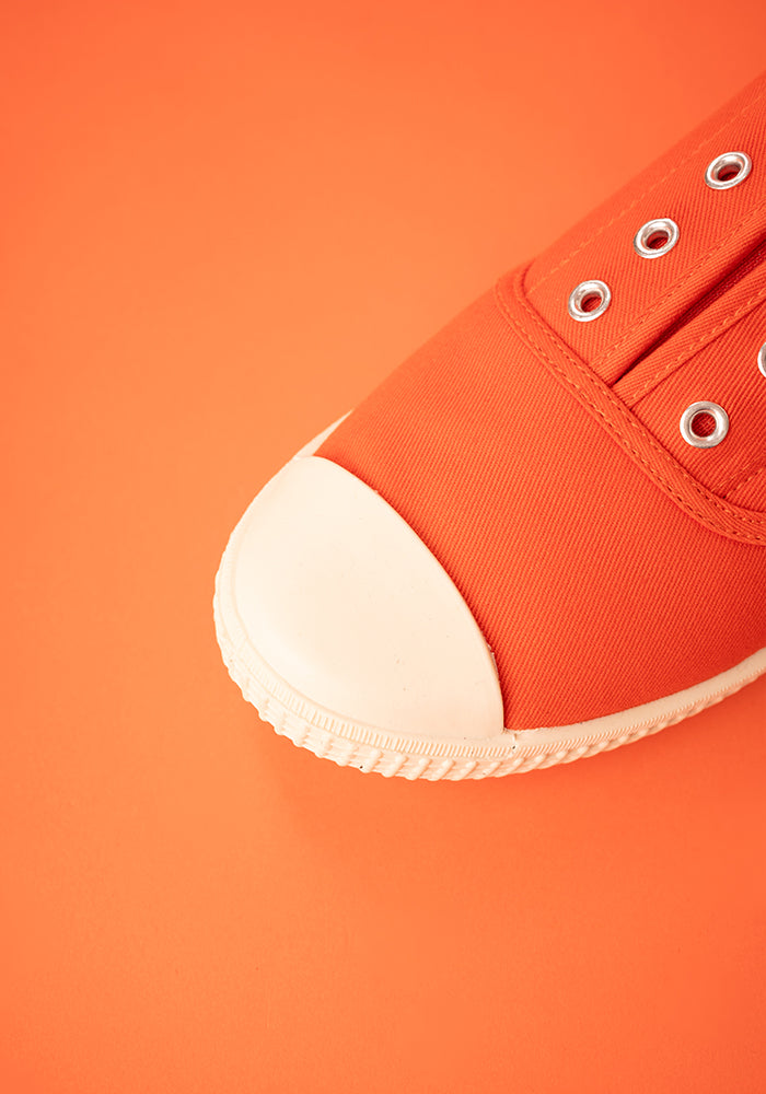 Orange Slip On Plimsole