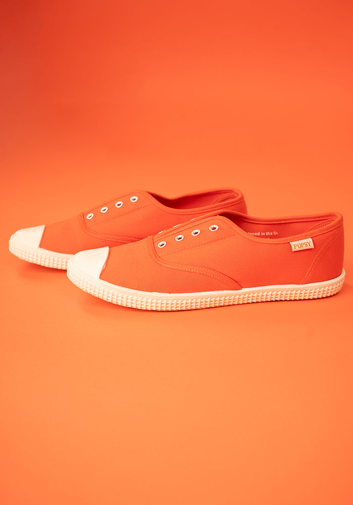Orange Slip On Plimsole