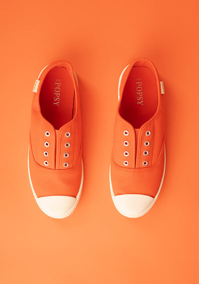 Orange Slip On Plimsole