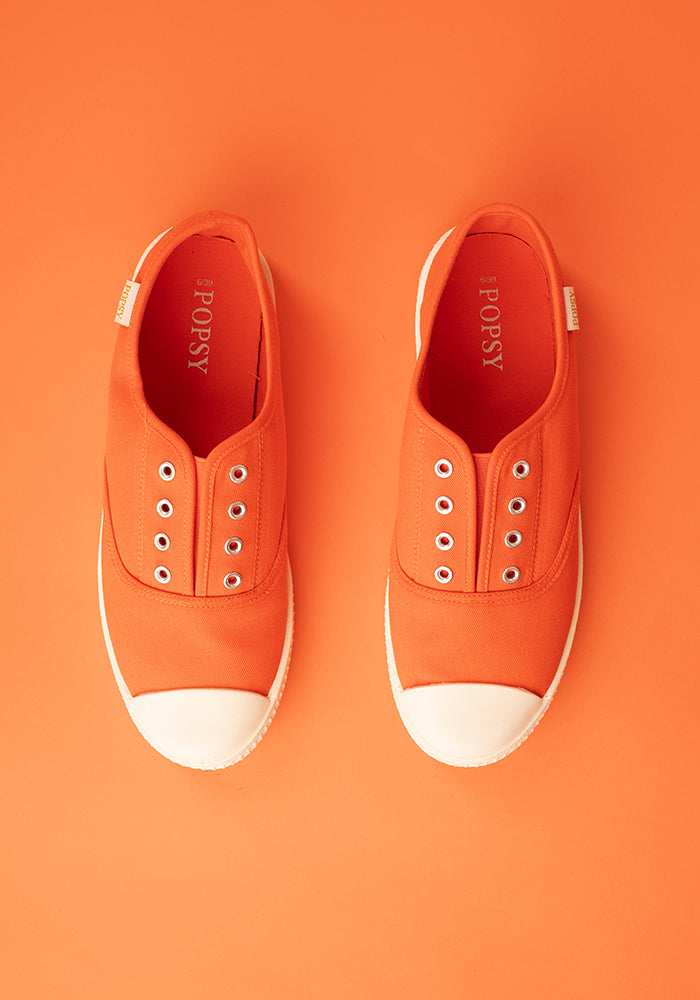 Orange Slip On Plimsole