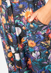 Oraya Full Moon Butterfly Floral Print Dress
