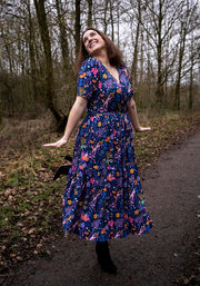 Orlando Magical Moth Print Midaxi Dress