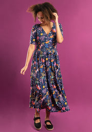 Orlando Magical Moth Print Midaxi Dress