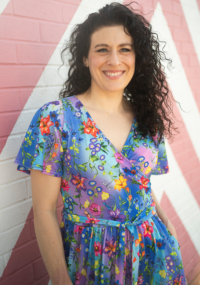 Fifth angle of Osanna Floral Ombre Print Midaxi Dress