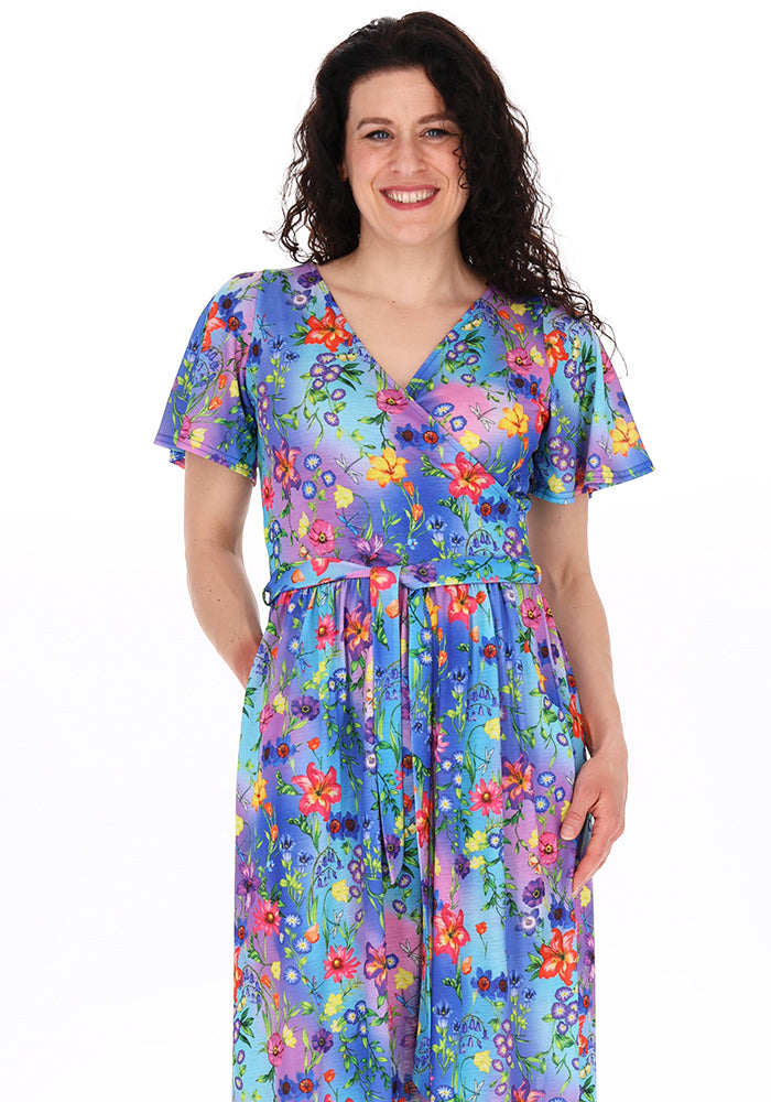 Sixth angle of Osanna Floral Ombre Print Midaxi Dress