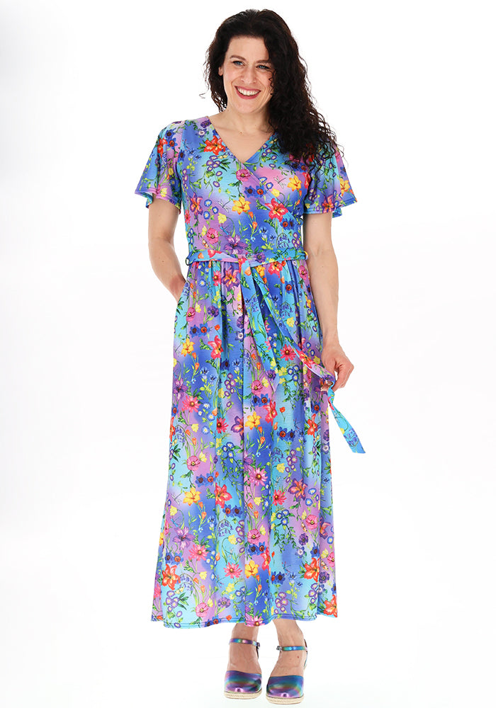 Fourth angle of Osanna Floral Ombre Print Midaxi Dress