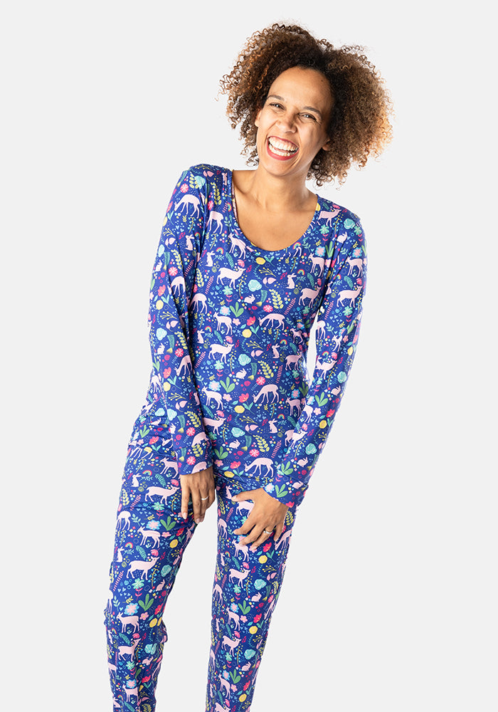 Ottilie Rainbow Animals Print Pyjama Set