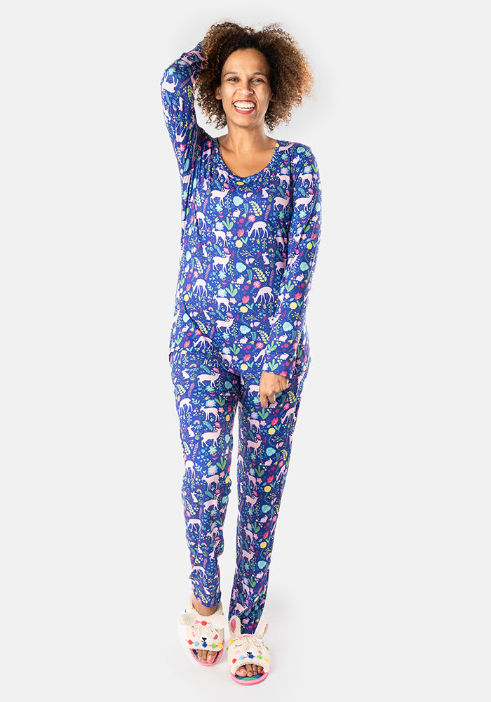 Ottilie Rainbow Animals Print Pyjama Set