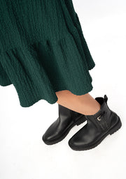 Owena Bottle Green 2 Tiered Dress