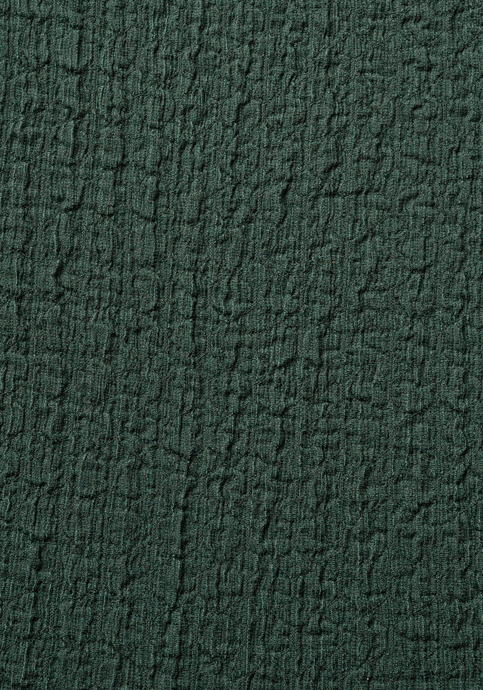 Second angle of Owena Bottle Green 2 Tiered Dress
