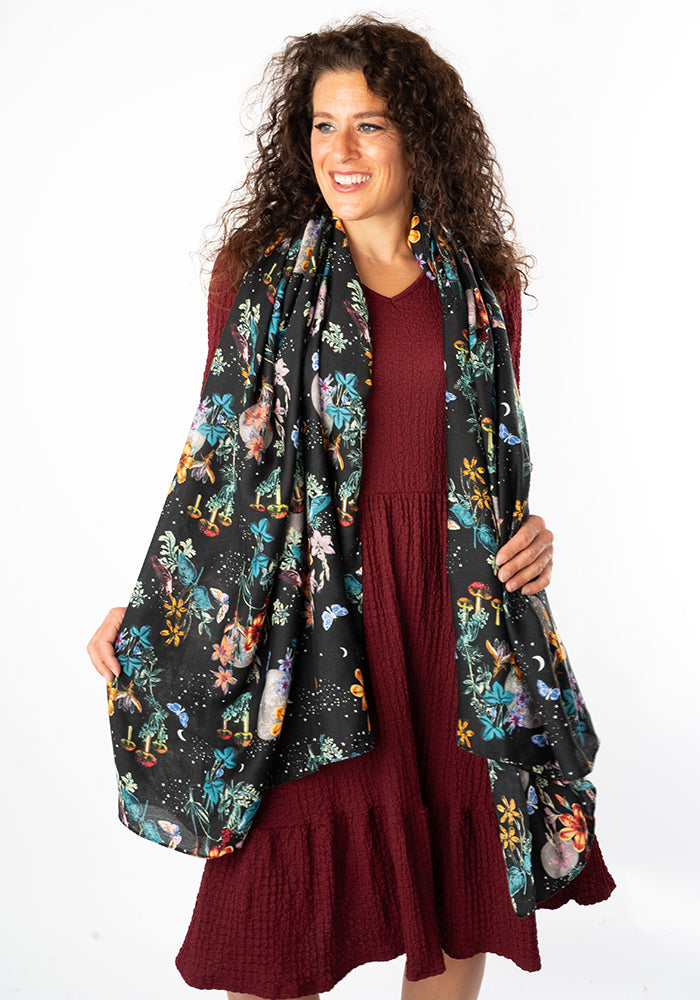 Third angle of Owena Wine 2 Tiered Dress