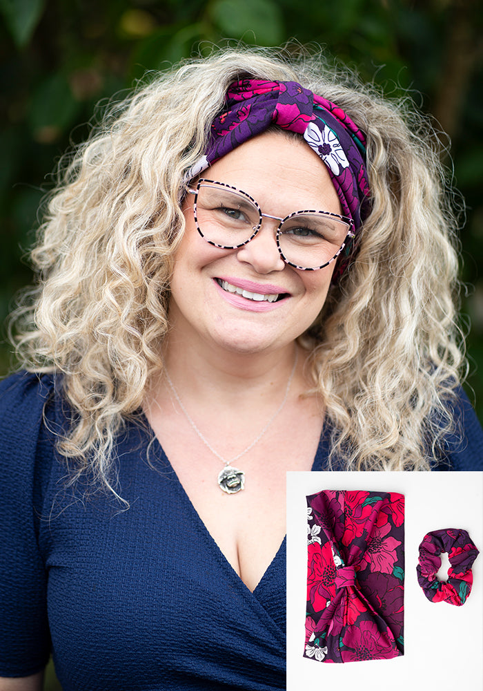 Tenth angle of Popsy Headband &amp; Scrunchie Set