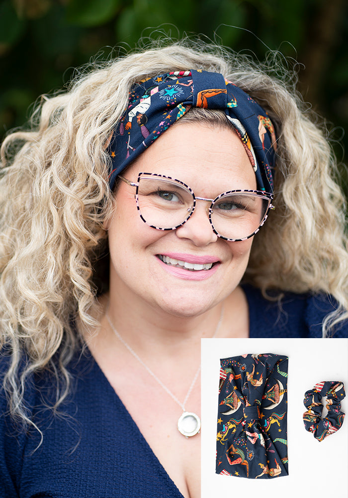 Eleventh angle of Popsy Headband &amp; Scrunchie Set