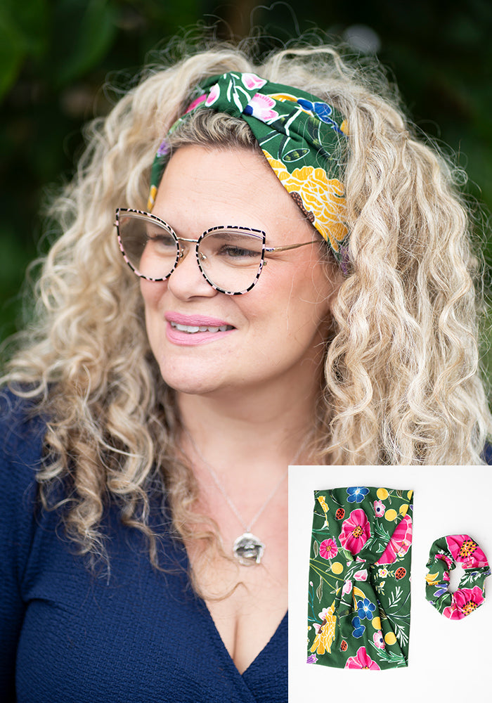 Twelfth angle of Popsy Headband &amp; Scrunchie Set