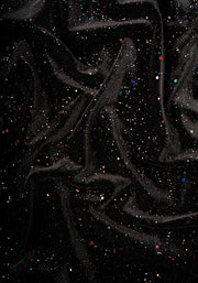 Hollyanne Black & Multicoloured Sparkle Velvet Trapeze Dress