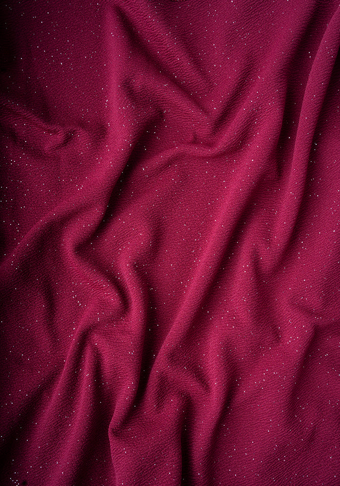Bordeaux Wine & Silver Glitter Dress