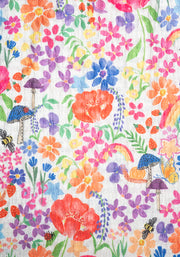 Children's Cream Garden Rainbow Print Dress (Hallie-Jo)