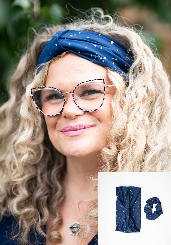 Another angle of Popsy Headband &amp; Scrunchie Set