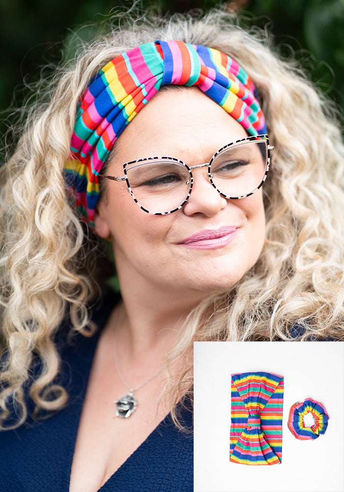 Another angle of Popsy Headband &amp; Scrunchie Set