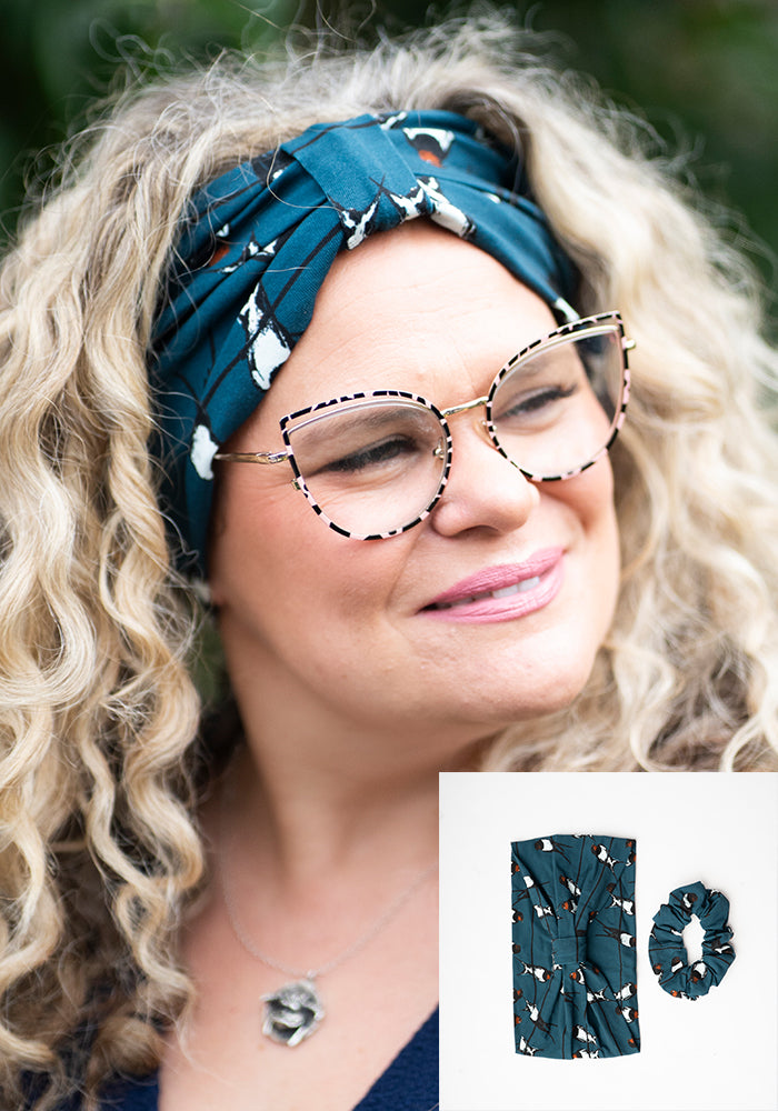 Another angle of Popsy Headband &amp; Scrunchie Set