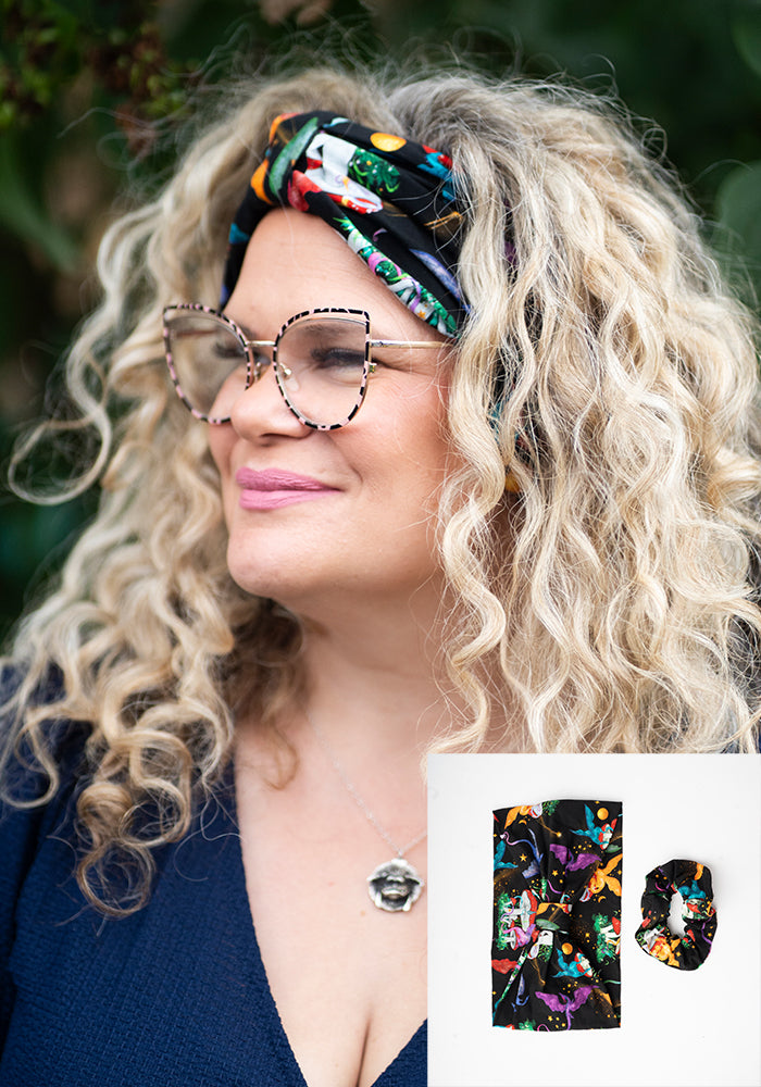 Another angle of Popsy Headband &amp; Scrunchie Set