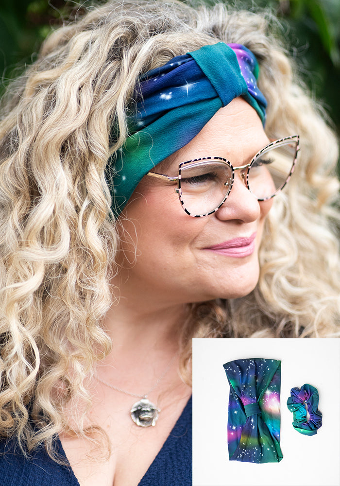 Another angle of Popsy Headband &amp; Scrunchie Set