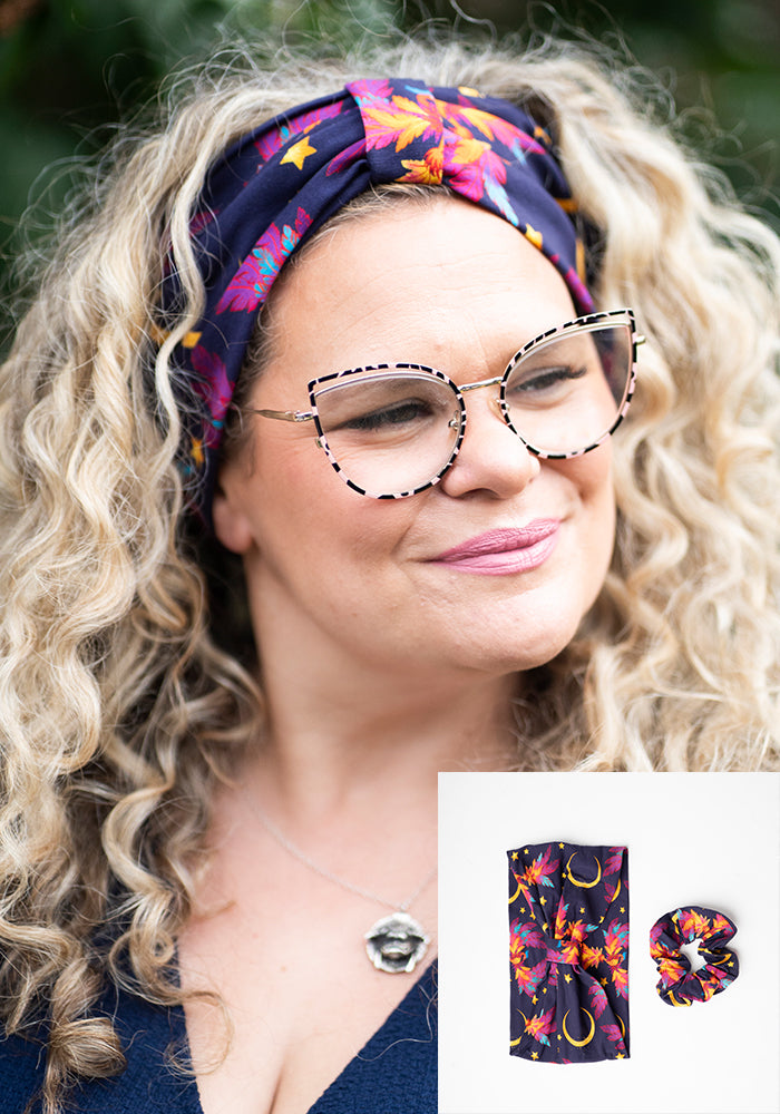 Another angle of Popsy Headband &amp; Scrunchie Set