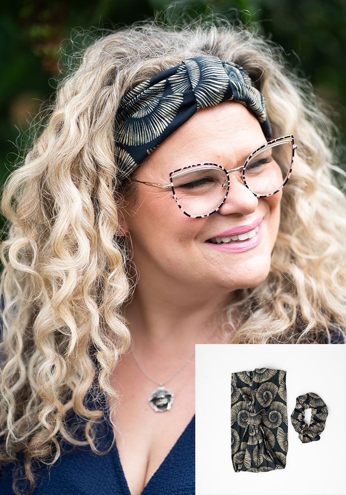 Another angle of Popsy Headband &amp; Scrunchie Set
