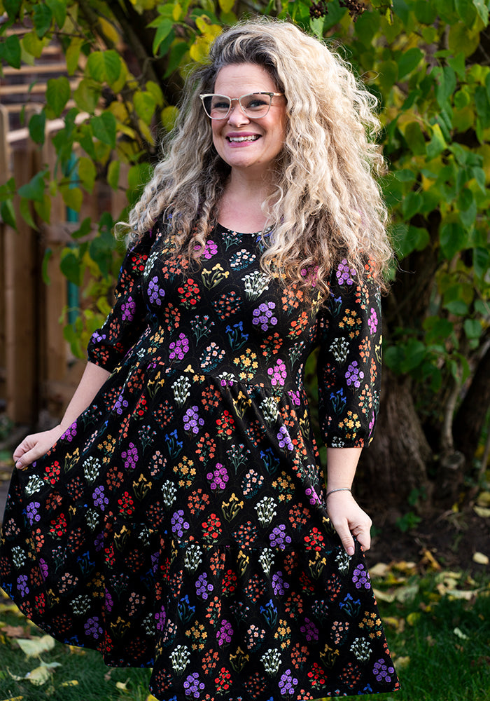 Tenth angle of Paedyn Tile Floral Print Cotton Dress