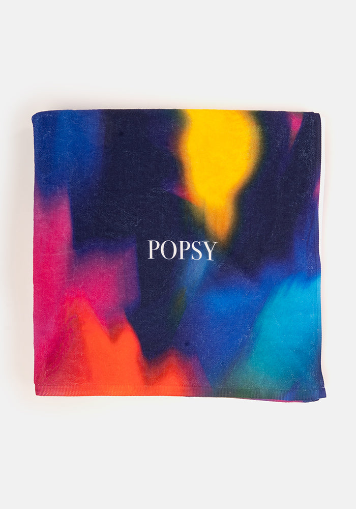 Third angle of Rainbow Ink Print Towel