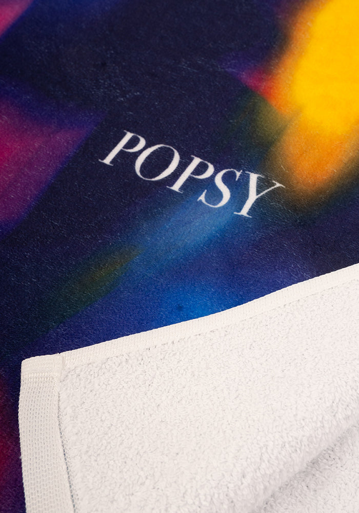 Fourth angle of Rainbow Ink Print Towel