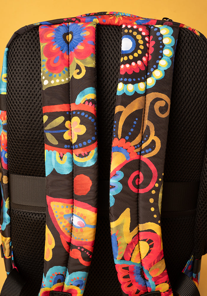 Eighth angle of Painted Paisley Print Cabin Bag