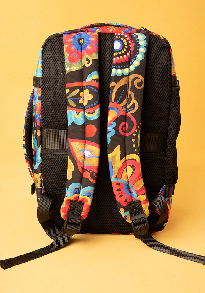Seventh angle of Painted Paisley Print Cabin Bag
