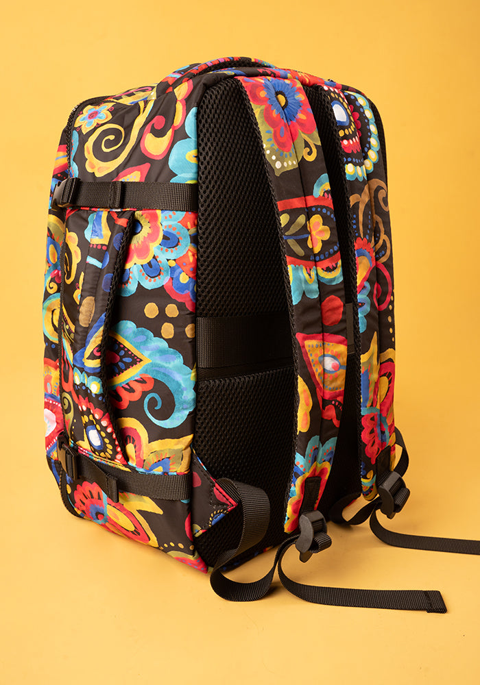 Sixth angle of Painted Paisley Print Cabin Bag
