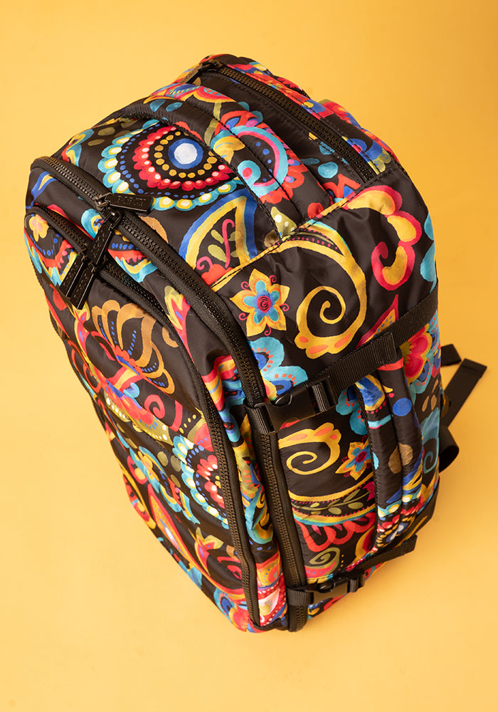 Fifth angle of Painted Paisley Print Cabin Bag