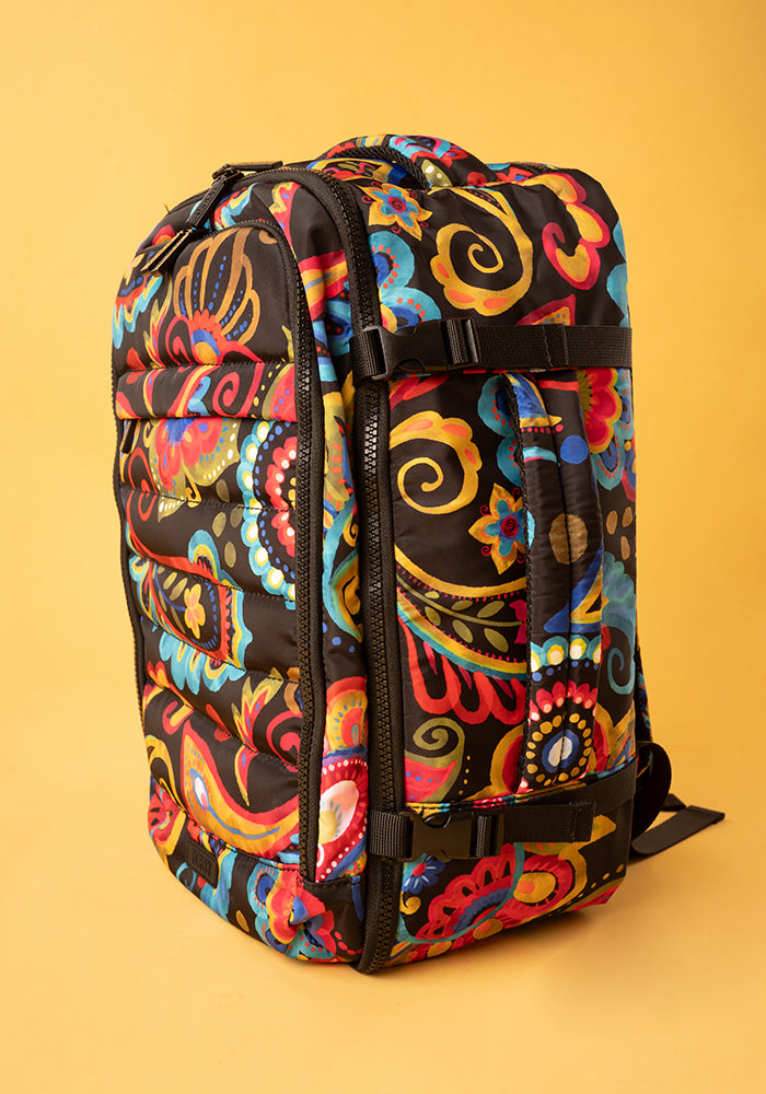 Fourth angle of Painted Paisley Print Cabin Bag